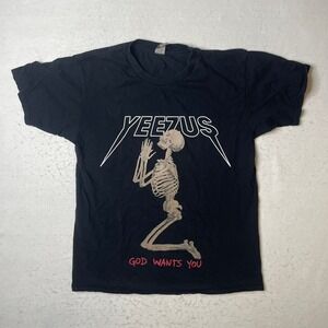 Kanye West Yeezus Tour Skeleton Graphic T Shirt Black Adult Size 2013